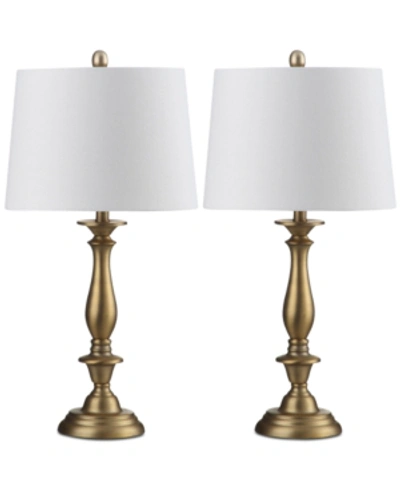 Safavieh Set Of 2 Brighton Candlestick Table Lamp In Gold