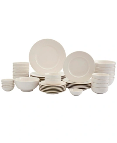 Tabletops Unlimited Inspiration By Denmark Amelia 42 Pc. Dinnerware Set, Service For 6, Exclusively At Macy's In White