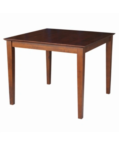 International Concepts Solid Wood Top Table In Brown