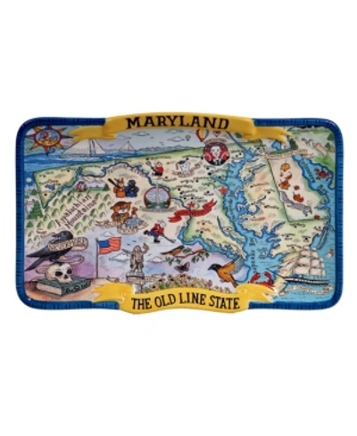 Certified International Maryland Souvenir Rectangular Platter In Multicolor