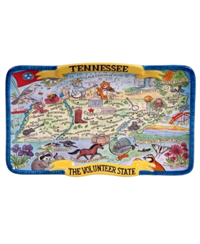 Certified International Tennessee Souvenir Rectangular Platter In Multicolor