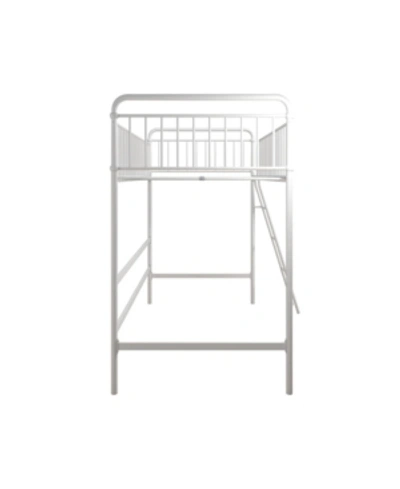 Everyroom Kalvin Twin Metal Loft Bed In White