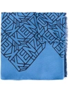 Kenzo Embroidered Scarf - Blue