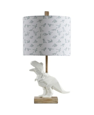 Stylecraft Geometric T-rex Table Lamp In White