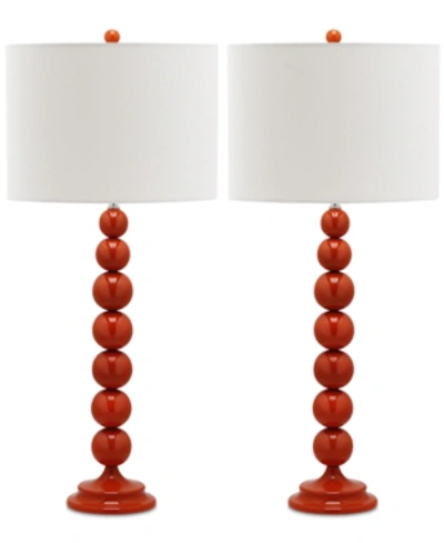 Safavieh Set Of 2 Irene Table Lamps In Orange