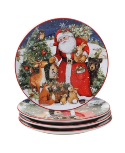 Certified International Magic Of Christmas Santa 4 Piece Dinner Plate In Open Miscellaneous
