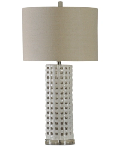Stylecraft Basket Weave Table Lamp In White