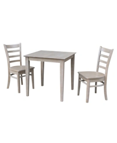 International Concepts 30x30 Dining Table With 2 Emily Chairs