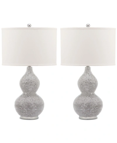 Safavieh Set Of 2 Nicole Bead Table Lamps In White
