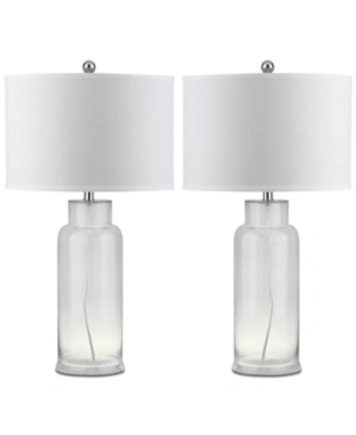 Safavieh Bottle Set Of 2 Table Lamps In Clear