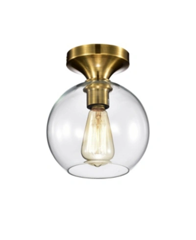 Home Accessories Gorden 7.9" 1-light Indoor Flush Mount Chandelier With Light Kit In Gold