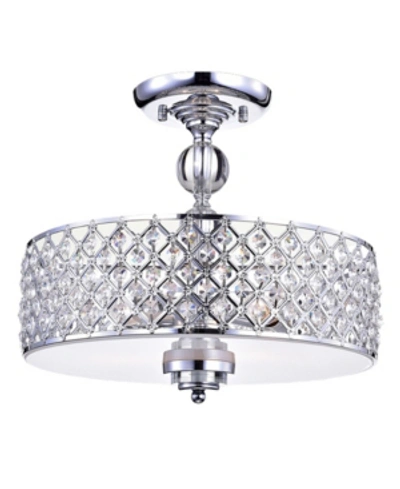 Home Accessories Dyesta 21" 3-light Indoor Semi-flush Mount Chandelier With Light Kit In Clear