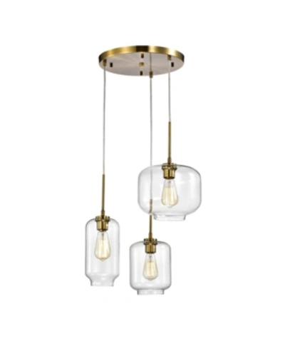 Home Accessories Ole 17.13" 3-light Indoor Chandelier With Light Kit In Gold