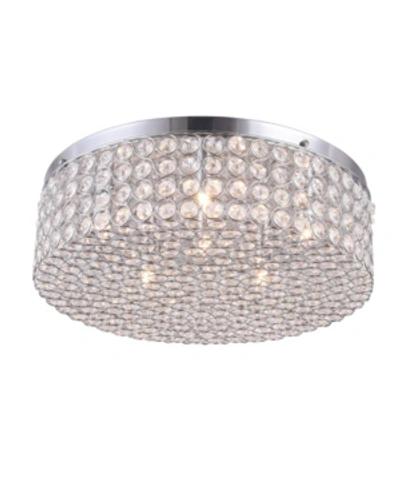 Home Accessories Giannis 19" 6-light Indoor Flush Mount Ceiling Lights With Light Kit In Chrome