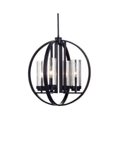 Home Accessories Yuval 22" 6-light Indoor Pendant Lamp With Light Kit In Black