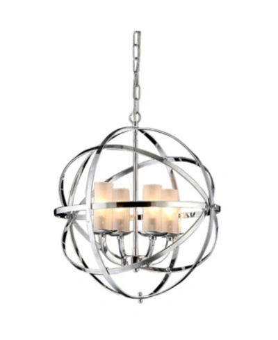 Home Accessories Qadira 19" 4-light Indoor Chandelier With Light Kit In Silver