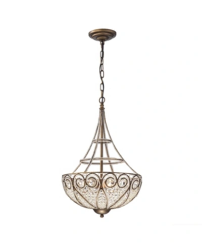 Home Accessories Hercules 10" 4-light Indoor Chandelier With Light Kit In Bronze