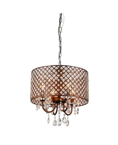Home Accessories Alexia 10" 4-light Indoor Chandelier With Light Kit In Brown