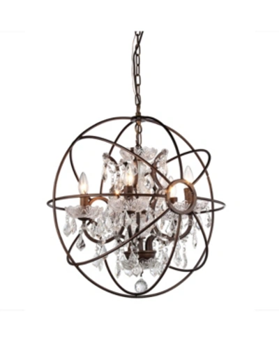 Home Accessories Planetshaker 32" 6-light Indoor Chandelier With Light Kit In Brown