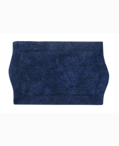 Home Weavers Waterford Bath Rug, 24" X 40" In Navy