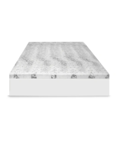 Sensorpedic 3" Charcoal Infused Memory Foam Mattress Topper, California King In White