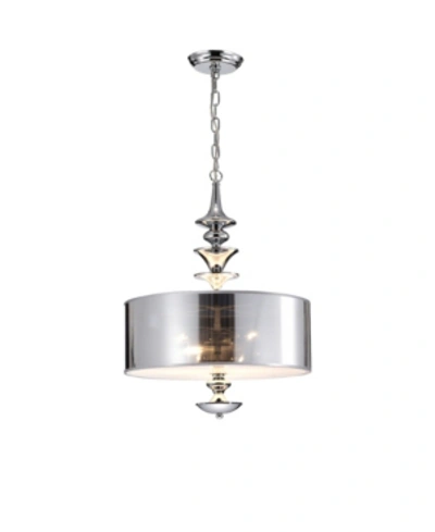 Home Accessories Yemisi 19" 3-light Indoor Pendant Lamp With Light Kit In Chrome