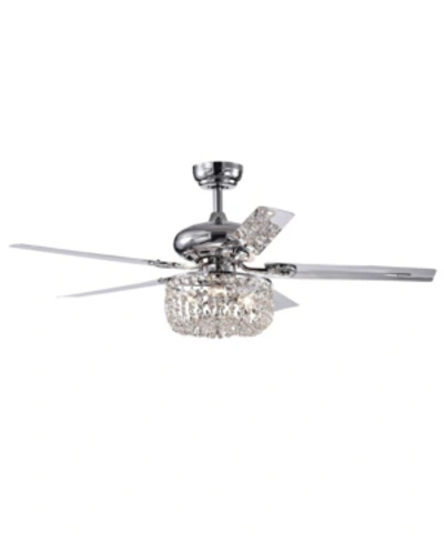 Home Accessories Silver 49.2" 2-light Indoor Hand Pull Chain Ceiling Fan With Light Kit In Chrome