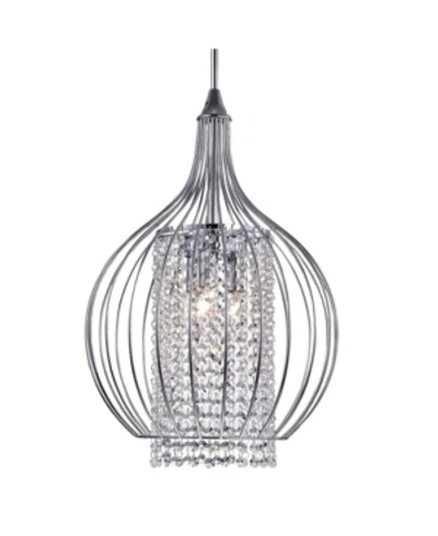 Home Accessories Ryelba 17" 3-light Indoor Pendant Lamp With Light Kit In Chrome