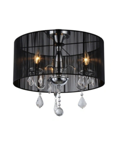 Home Accessories Brage 19" 3-light Indoor Chandelier With Light Kit In Black