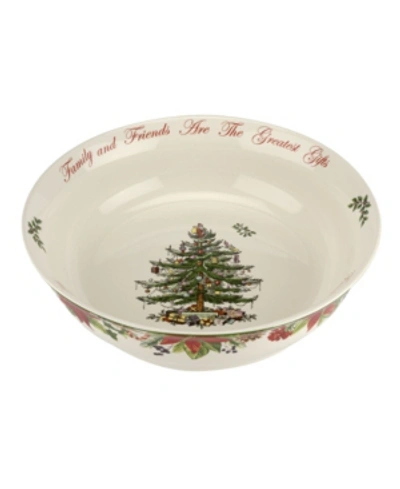 Spode Closeout!  Christmas Tree Annual Serving Bowl In Green
