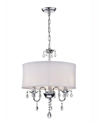Home Accessories Paris 19" 3-light Indoor Chandelier With Light Kit In Chrome