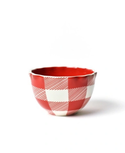 Coton Colors Buffalo Ruffle Small Bowl In Red