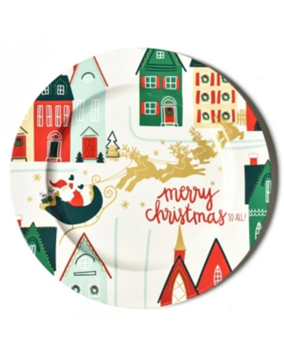 Coton Colors Vintage Christmas Village Platter In White