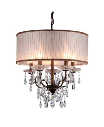 Home Accessories Scott 21" 6-light Indoor Chandelier With Light Kit In Brown