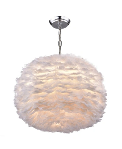 Home Accessories Life 18" 1-light Indoor Pendant Lamp With Light Kit In White