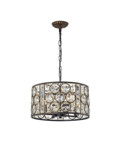 Home Accessories Welle 16" 4-light Indoor Chandelier With Light Kit In Bronze