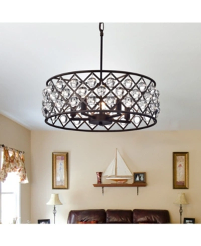 Home Accessories Happy 22" 5-light Indoor Chandelier With Light Kit In Bronze
