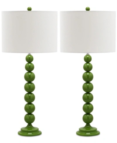 Safavieh Set Of 2 Irene Table Lamps In Green