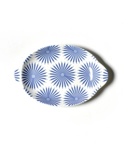 Coton Colors Burst Small Handled Oval Platter In Blue