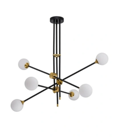 Home Accessories Emillo 41" 6-light Indoor Chandelier With Light Kit In Black