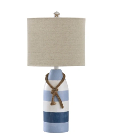 Stylecraft Hardback Fabric Shade Table Lamp In Blue