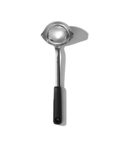 Oxo Stainless Steel Ladle In Black