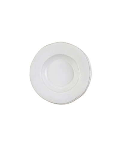 Vietri Lastra White Rimmed Pasta Bowl