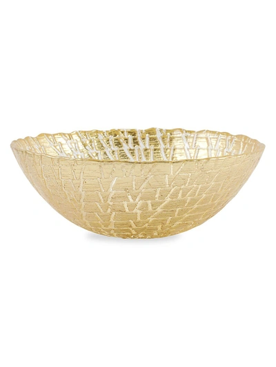 Vietri Rufolo Glass Gold Crocodile Small Bowl