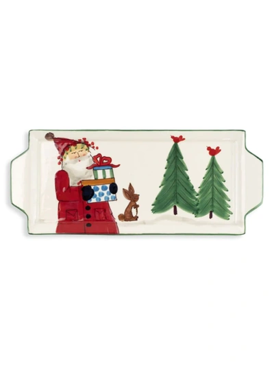 Vietri 2019 Limited Edition Old St. Nick Rectangular Platter In Multi