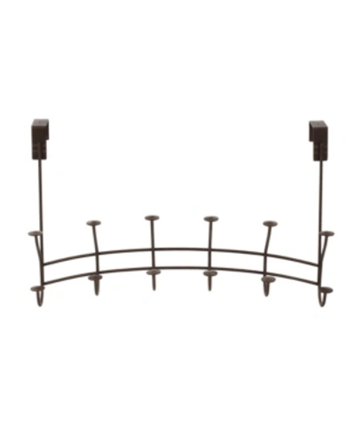 Spectrum Windsor Over The Door 6-double Hook Rack In Bronze