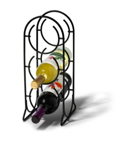 Spectrum Horseshoe 3-bottle Wine Rack In Black