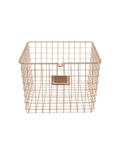Spectrum Diversified Wire Storage Basket, Small In Copper