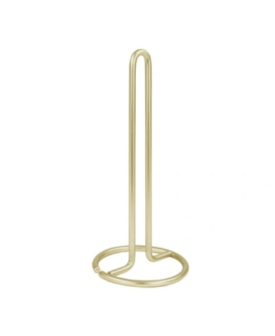 Spectrum Diversified Euro Paper Towel Holder For Kitchen Countertops In Gold-tone