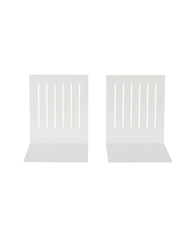 Spectrum Diversified Rectangle Bookends, Set Of 2 In White